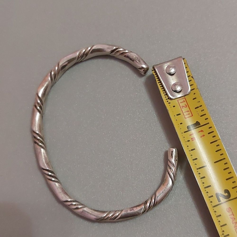 Native American 925 Solid Sterling Silver Twist C… - image 7